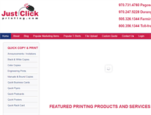 Tablet Screenshot of justclickprinting.com